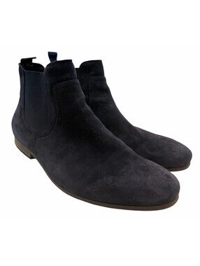 The Rail Kingston Suede Leather Chelsea Boots Dark Blue Size EU 40 | US 7